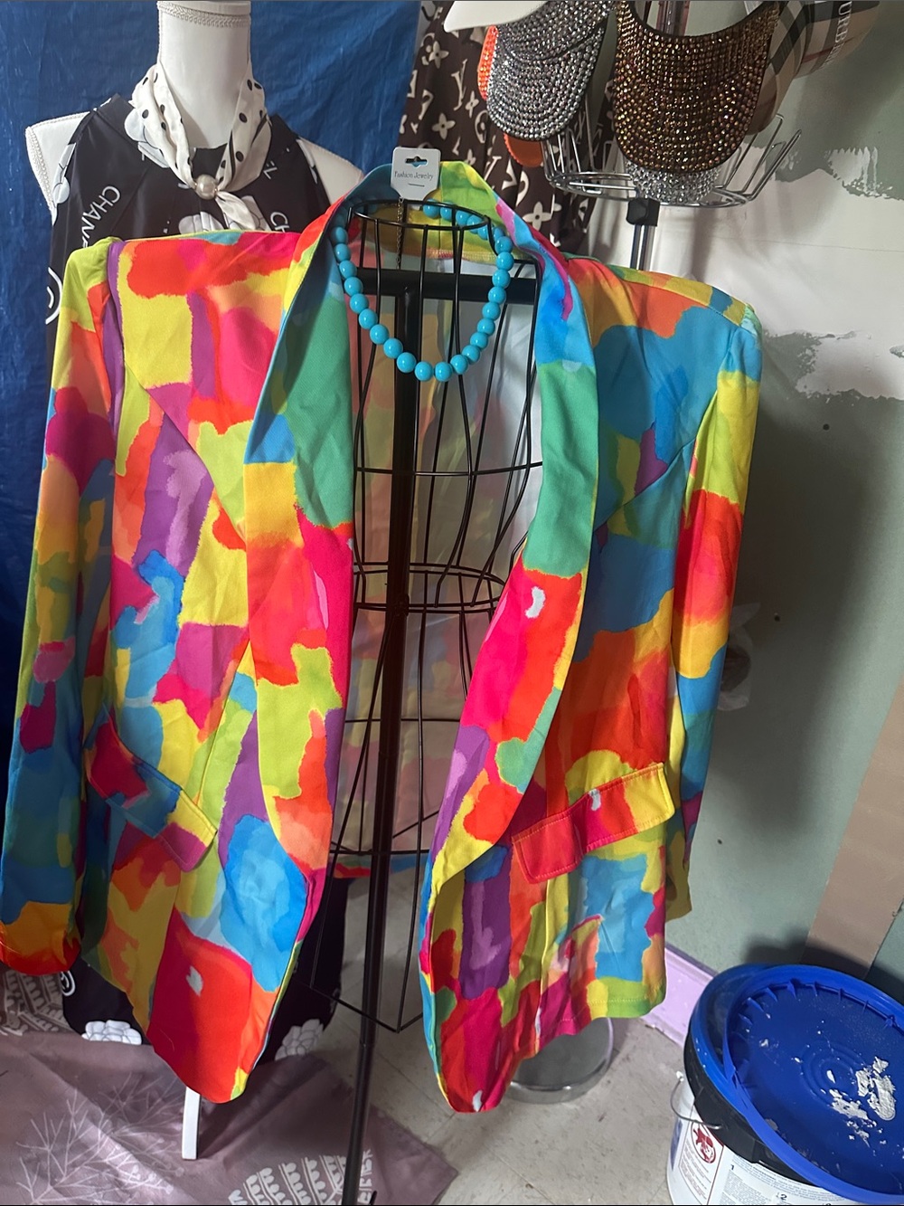 Vibrant Multicolor Women's Blazer Jacket